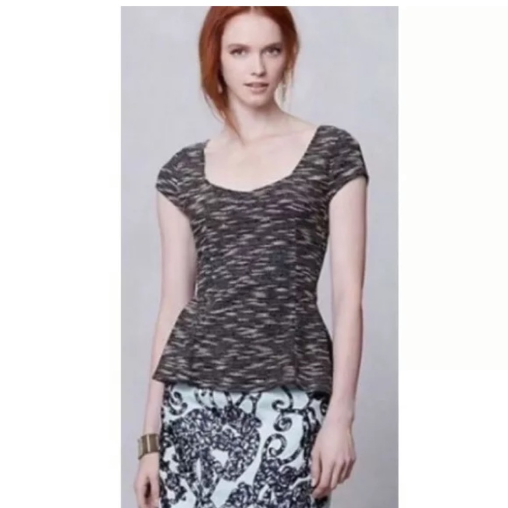 Anthropologie Postmark Endash black top small S Excellent Condition RARE HTF